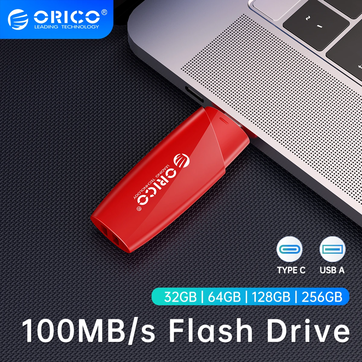 

ORICO New Trend USB3.0 USB Flash Drives 32GB 64GB 128GB 256GB Pen Drive USB 3.0 Stick Pendrive Black Red for External Storage
