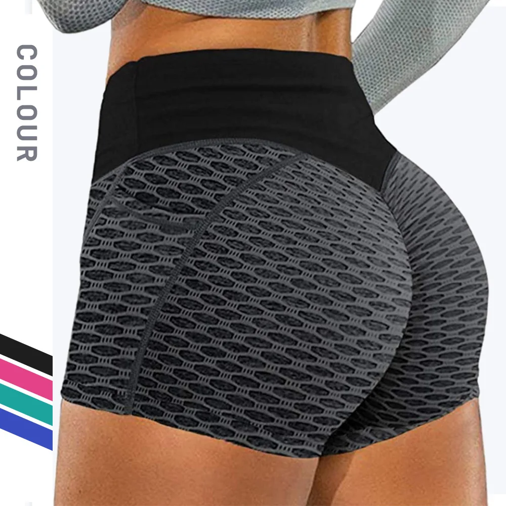 

Женские штаны для йоги, жаккардовые спортивные штаны с карманами в виде сот, с высокой талией, подтягивающие бедра, брюки три четверти