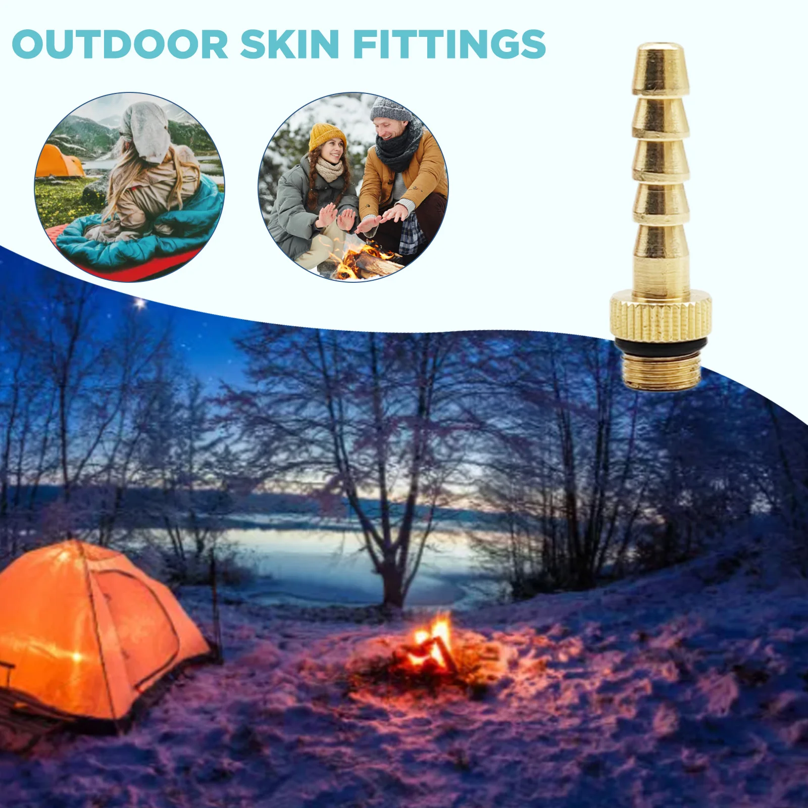 

Copper Leather Pipe Connector Practical Liquefied Gas Rubber Hose Converter Flat Cylinder Tank Coupler Camping Stove Accessories