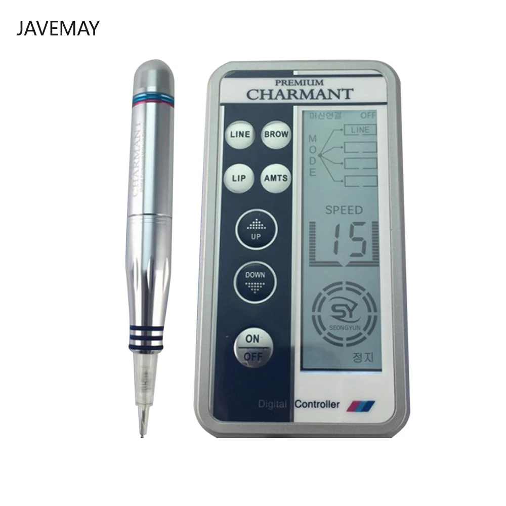 Профессиональный ручной аппарат для татуажа бровей с вышивкой Charmant Tattoo Machine Pen MTS Semi-permanent Makeup Microblading Liner Shader Electric on.