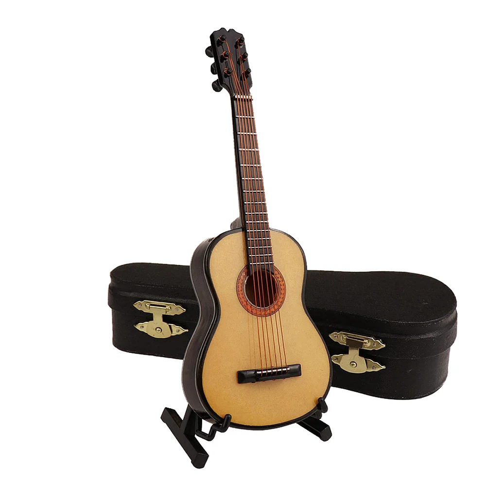 

Guitar Miniature Mini Model Instrument Decor Musical Toy Toys Electric Gift Figurine Instruments Craft Tiny Realistic Adornment