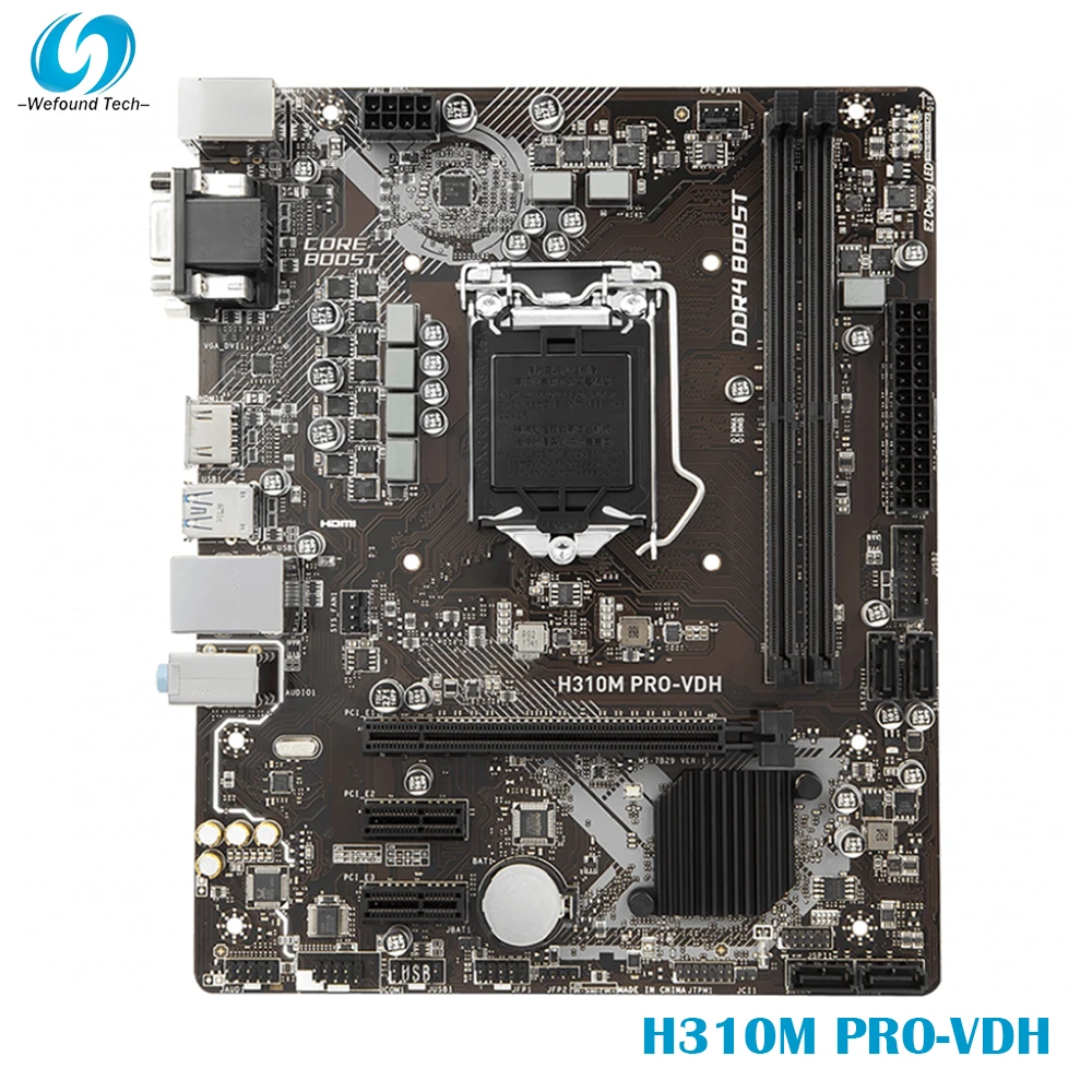 

H310M телефон, материнская плата для настольного ПК Msi LGA1151 DDR4 32 Гб SATA3 PCI-E 3,0 USB3.1 Gen1 Micro ATX, протестирован, быстрая доставка