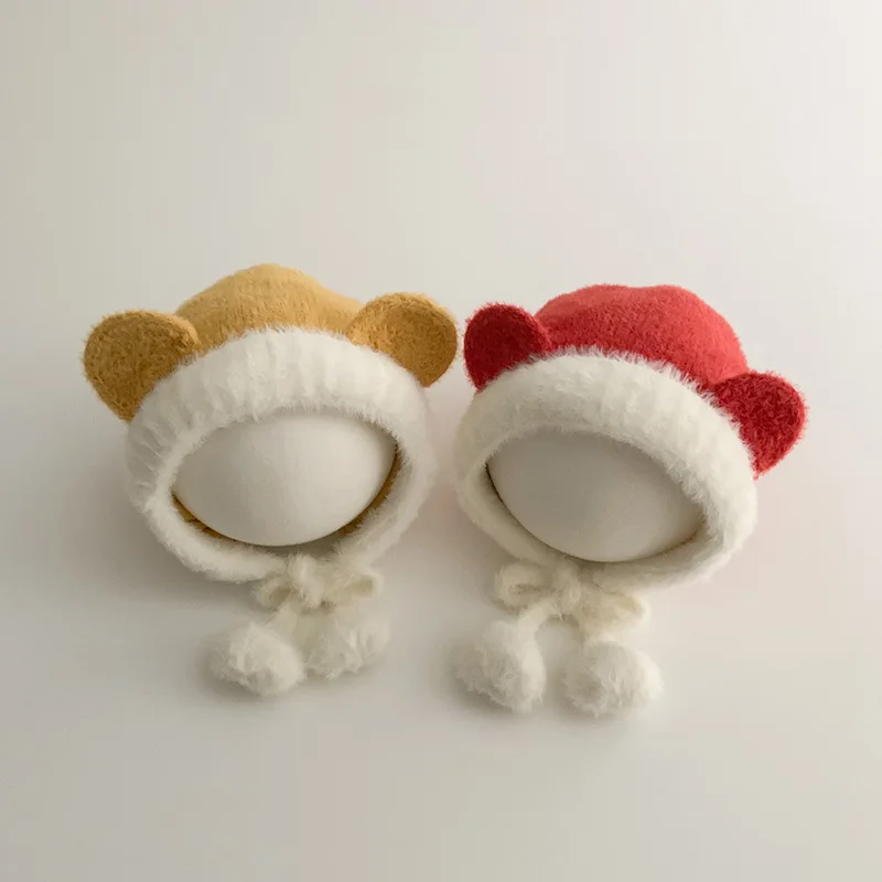 

Baby Hat, New Winter Style, Super Cute, Color Matching Cat Ear Series Baby Ear Cap