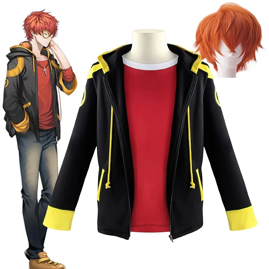 

Mystic Messenger 707 Cosplay Costumes Saeyoung Choi Jacket Coat 707 Cosplay Hoodie T-Shirt Wig Men Women Halloween Costumes
