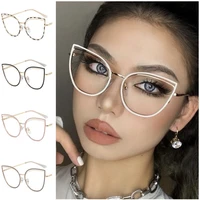 new anti blue glasses hollow frame optical eyeglasses personality cat eye spectacles simplicity alloy eyewear 5 colors