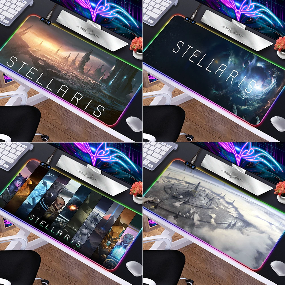 

STELLARIS Large RGB Mouse Pad XXL Gaming Mousepad LED Mouse Mat Gamer RGB Table Carpet Big Mousepad PC Desk Mat With Backlit
