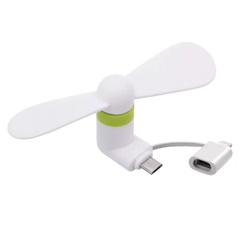 Мини-вентилятор 2 в 1 адаптер Micro USB Type IOS для смартфонов Iphone Android микро портативный