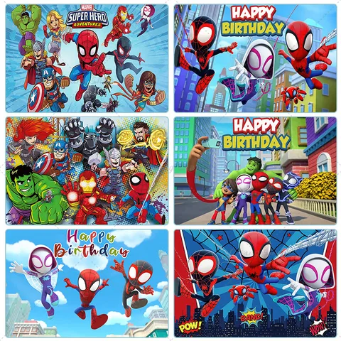 Фон для фотосъемки MINISO Spiderman и его друзья