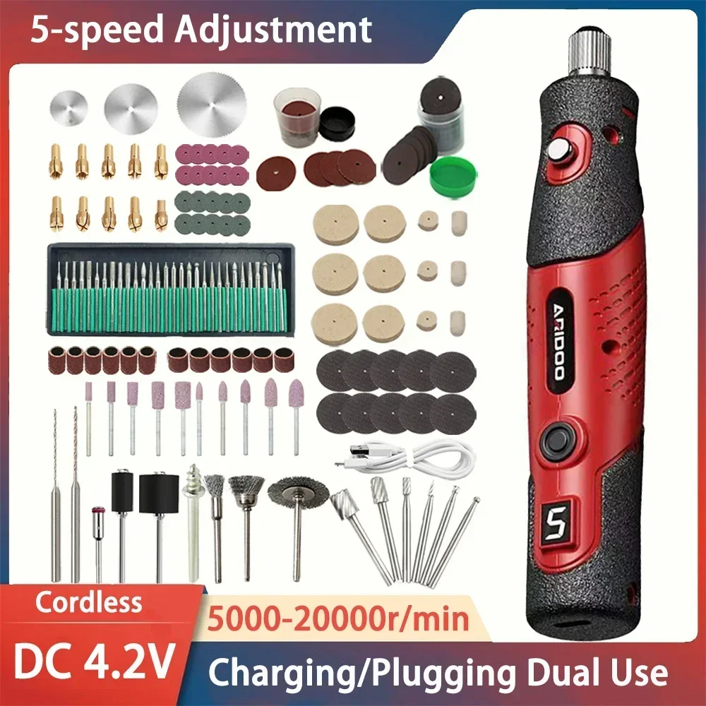 Беспроводная электрическая дрель 4 2 в 5000-20000r мини гравер гравировальный станок