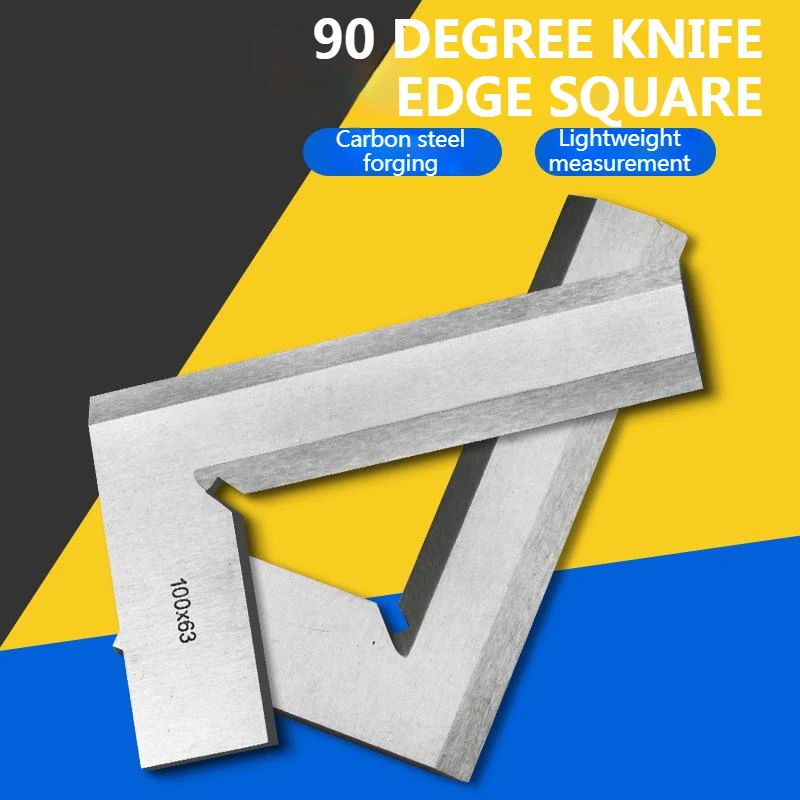 

Stainless Steel Bladed 90 Degree100x63 Angle Try Square Ruler Bevel Edge Square Gauge edge angle ruler