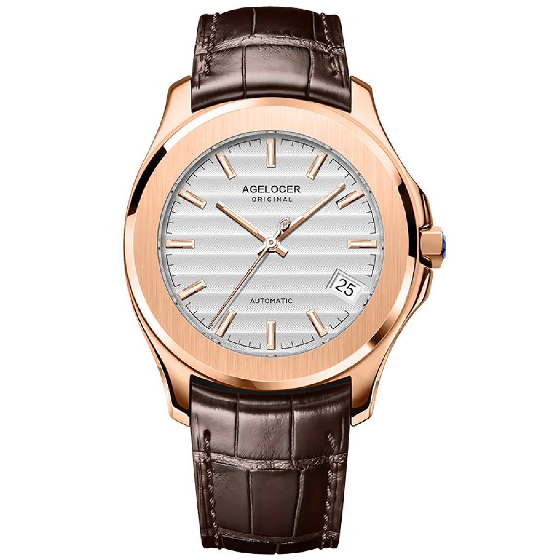 

AGELOCER Men's Watch Automatic Mechanical Watches Luxury Casual Power Reserve 80 Hours Date Rose Gold Watches Male Wrist Watch