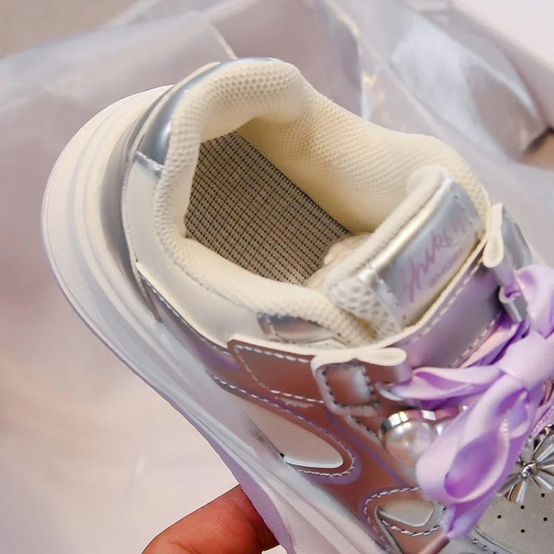 Кроссовки детские для девочек повседневная обувь милые спортивные носки бега с