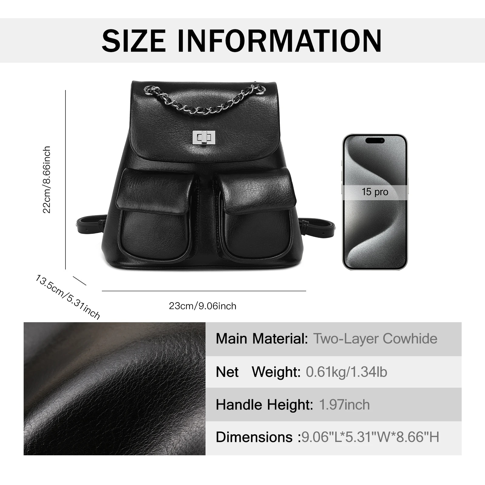 Женская кожаная сумка через плечо ITAMOOD модный вместительный рюкзак