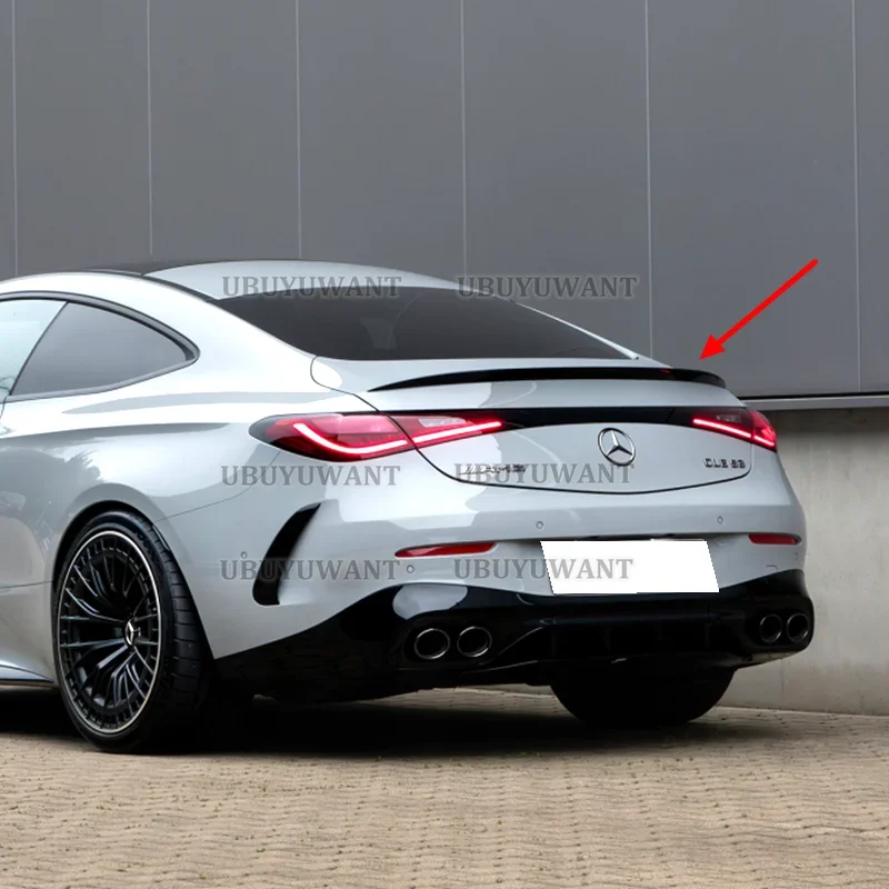 Фото Для Mercedes-Benz CLE Coupe 2024+ C236 CLE260 300 CLE53: Высококачественный неокрашенный задний спойлер (лип-спойлер) из АБС-пластика для стайлинга автомобиля №5