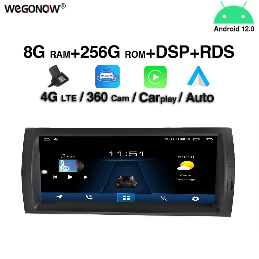 

7862 8G+256G DSP Carplay Auto Android 12.0 IPS Car DVD Player GPS WIFI Bluetooth 5.0 RDS Radio For BMW M5 E39 X5 E53 1995-2007