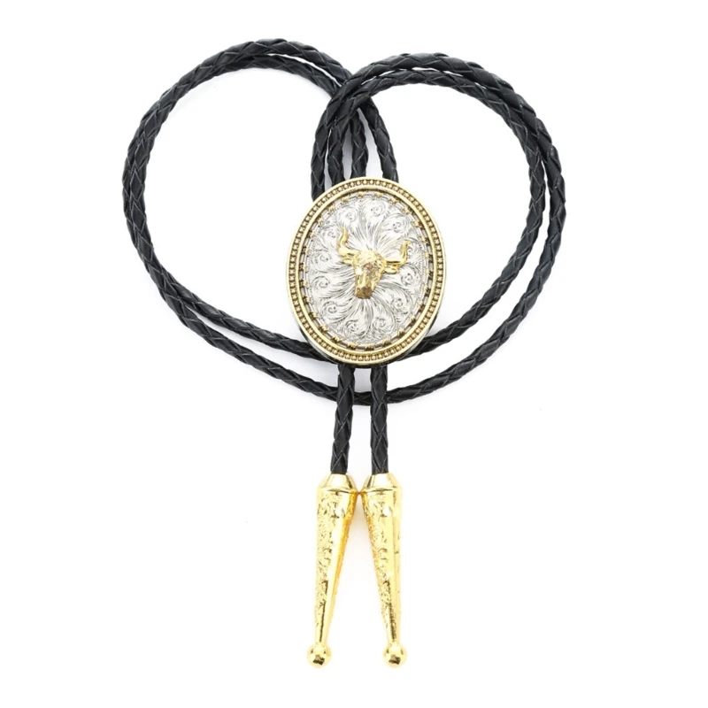 

Галстук Боло для Мужчин Западный Галстук в Ковбойском Стиле с Резным Декором Пряжки Животных