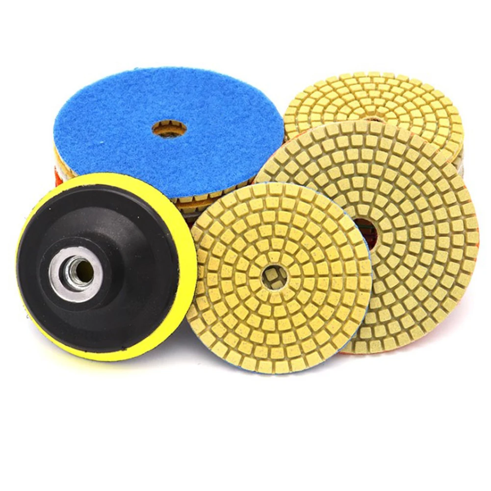 

1 Pc Diamond Polishing Pad Sanding Pad 4inch 100mm 100/150 Grit For Granite Concrete Marble Cleaning Angle Grinder Accessories