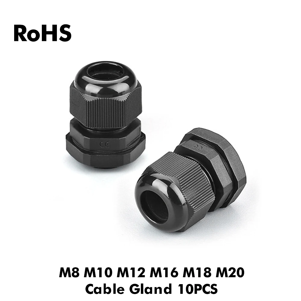

M Series Nylon Plastic Wire and Cable Gland Waterproof Sealing Fixed Head IP68 M8 M10 M12 M16 M18 M20