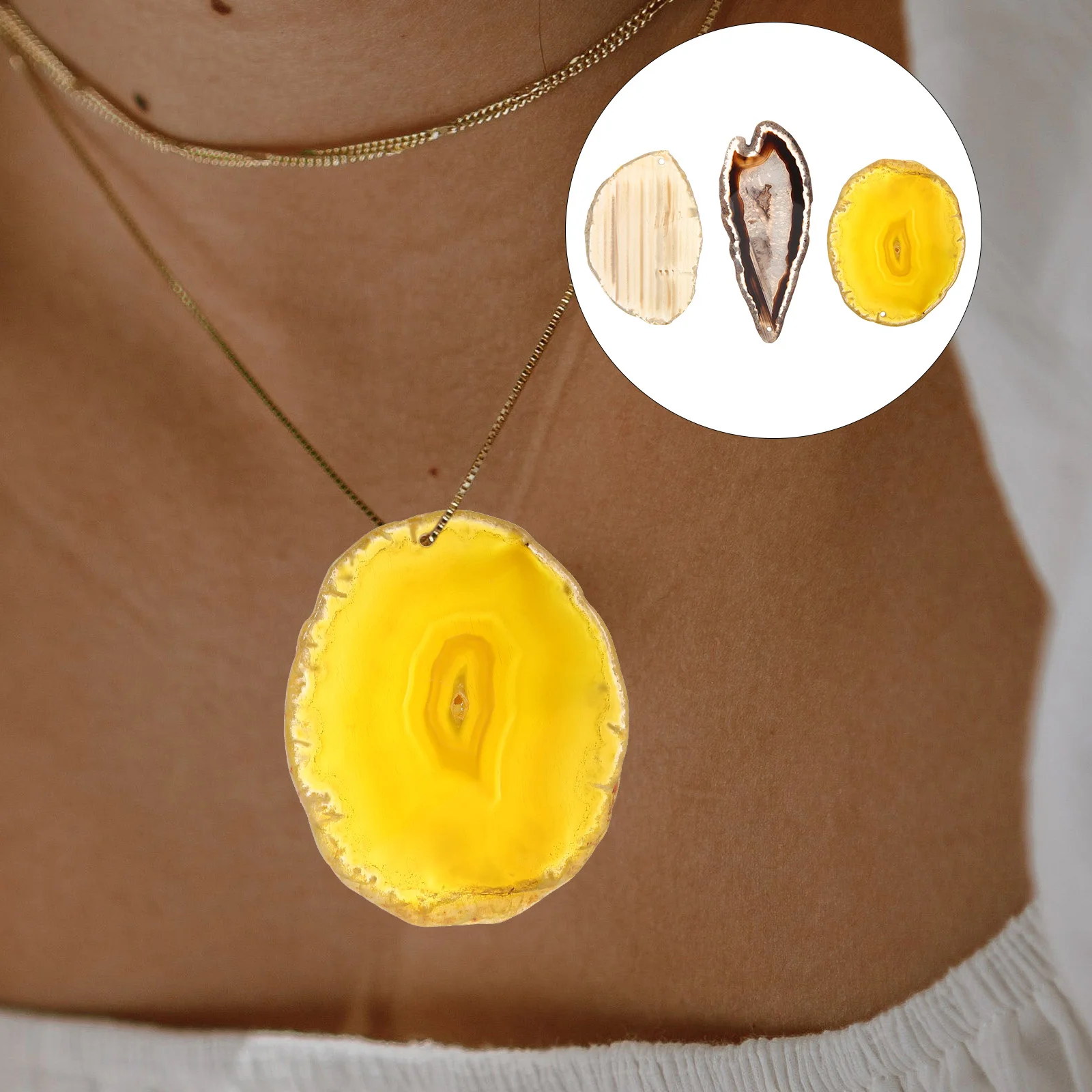 

Agate Slices DIY Jewelry Craft Making Pendant Handicrafts Supplies Decorative Pendants Ornaments Jewlery