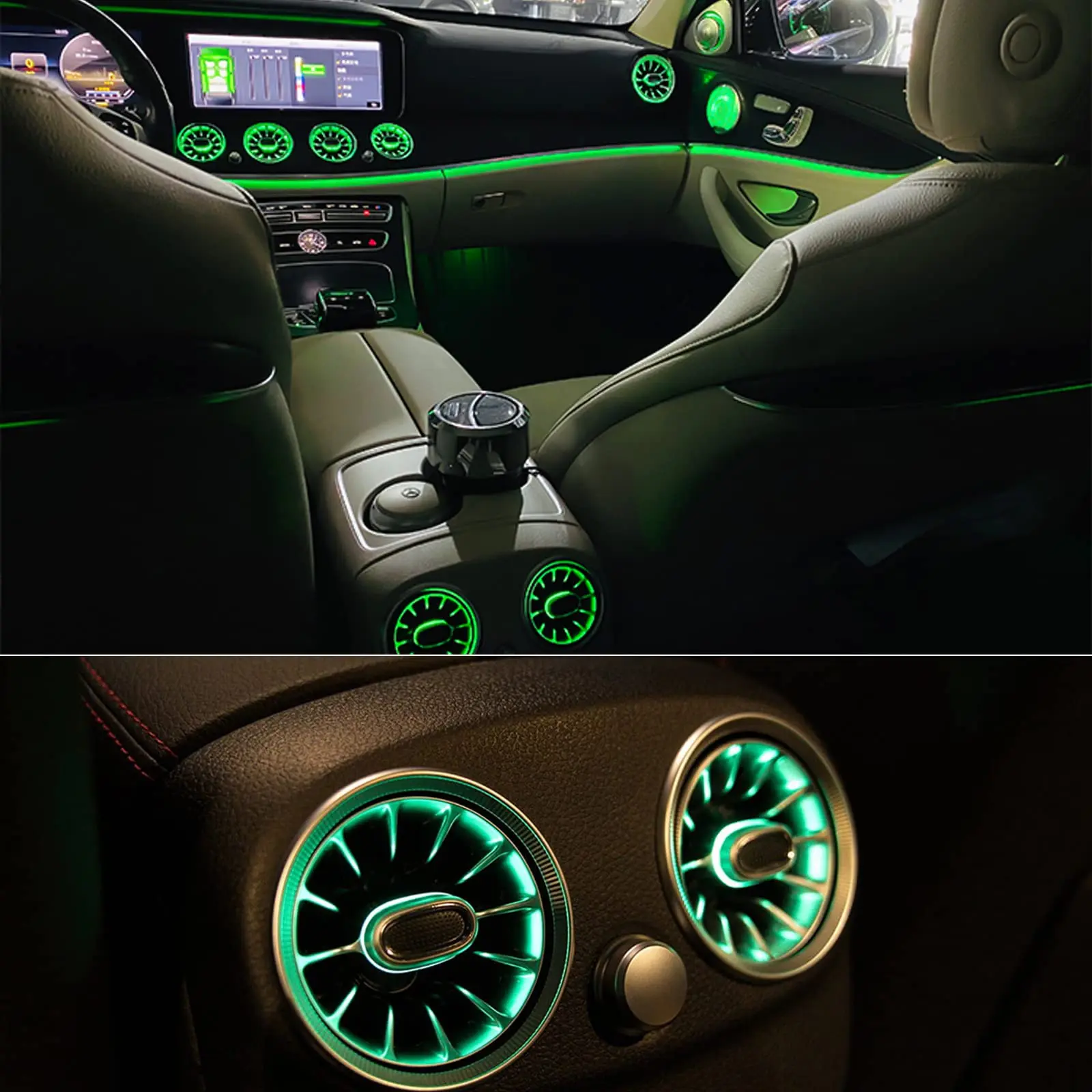 Для Mercedes-Benz 3/64 цветные светодиодные вентиляционные отверстия W205/C-CLASS/X253/GLC-CLASS