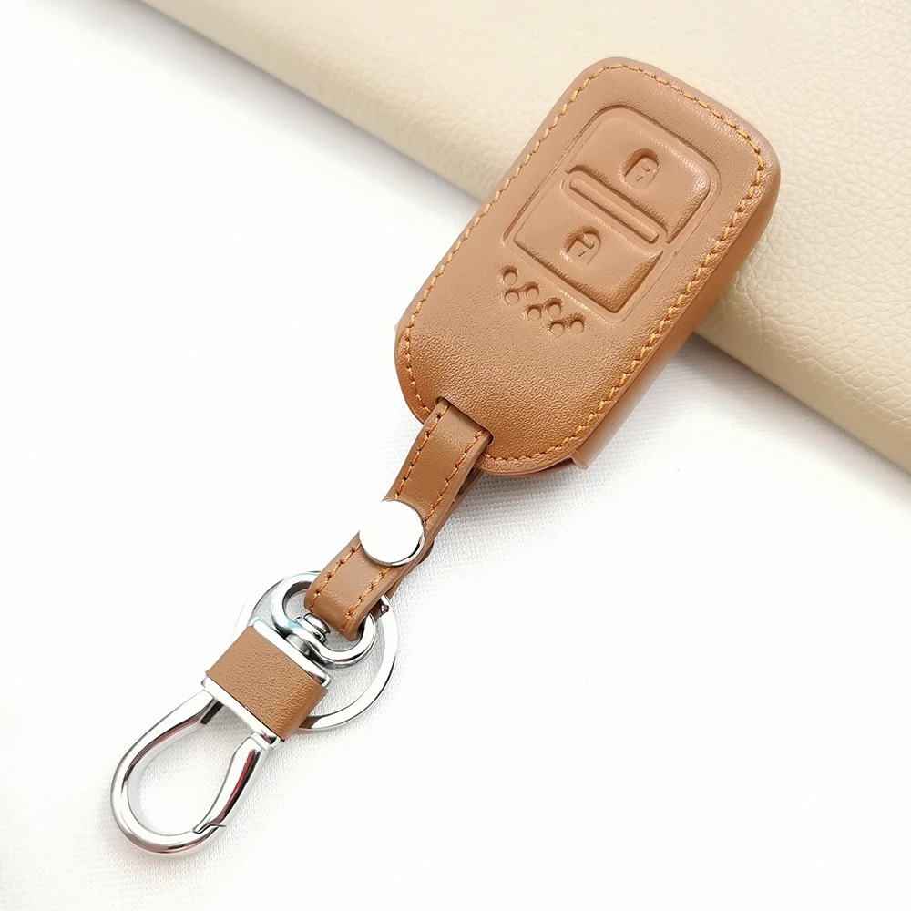 

Кожаный чехол для автомобильного ключа для Honda Lucky Vezel City Civic Jazz BRV BR-V HRV