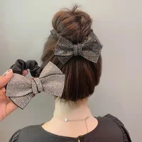 crystal rhinestone bow hair ties for women girls hair rubber band jewelry scrunchie pleated headband hair accessories for women