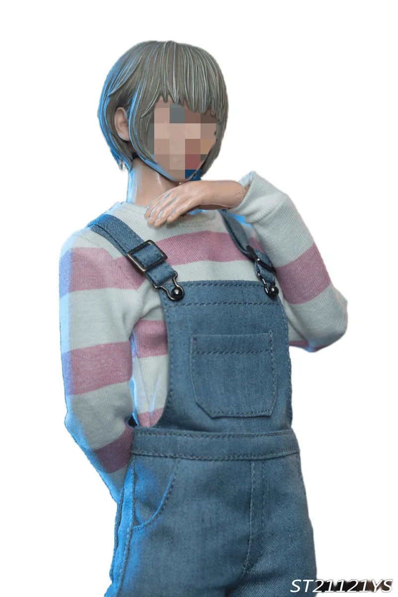 

1/6 Scale Soldier Clothing Sportswear Casual Jeans T-shirt Bib Suit ST21121YS Model 12Inche Action Figure Body Doll