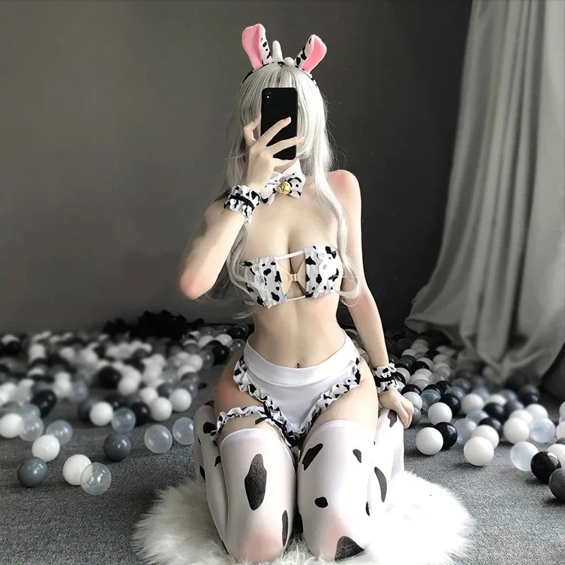 Костюм для косплея с принтом коровы из аниме