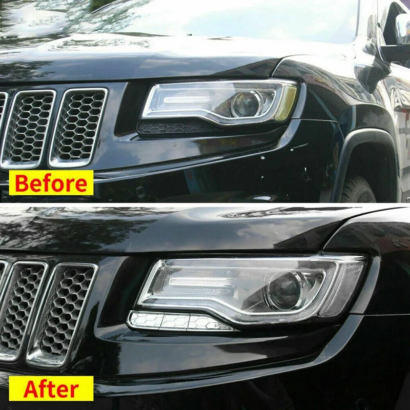 

1 пара, наклейки для чистки фар Jeep Grand Cherokee 2014-2016