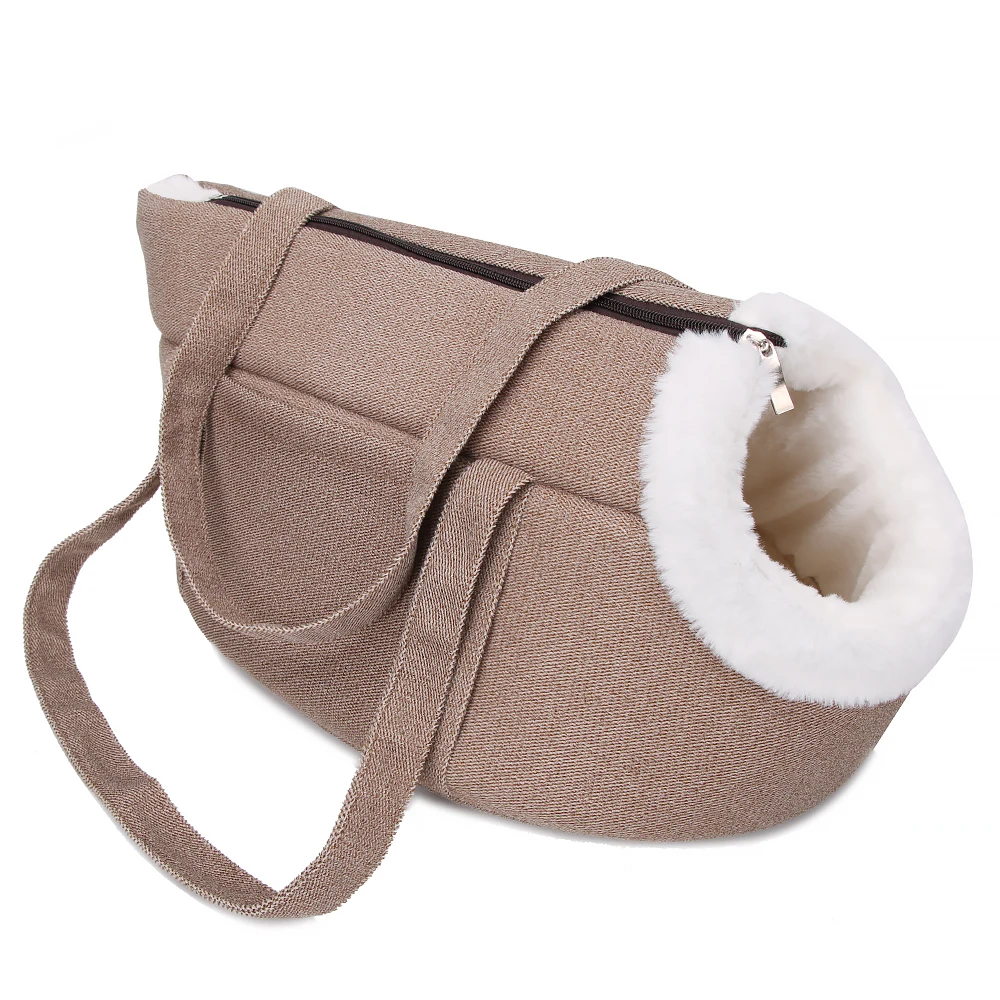 

Soft Pet Carrier Winter Warm Comfortable Cat Bed Soft Sided Carriers Slings for Cat Small Dog Pet Carrying Bag