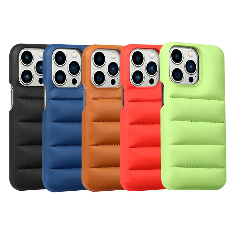 Suitable For Iphone14Promax 13mini New Simple And Creative Warm Padded Cotton Mobile Phone Protective Case