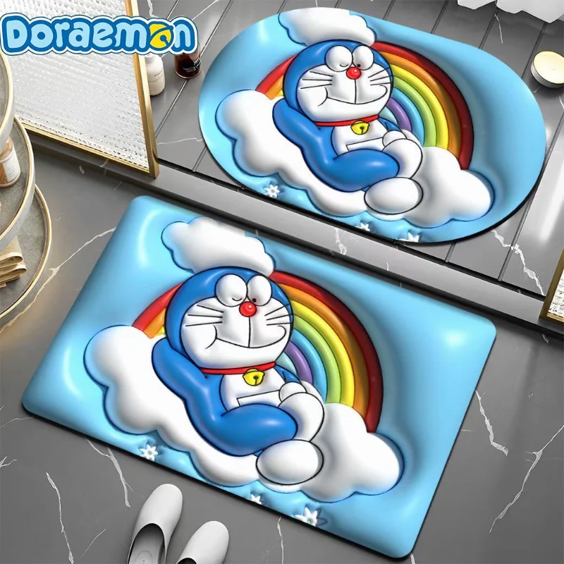 

Doraemon Carpet Diatom Mud Cartoon New Anime Kawaii Non-slip Water Absorption Quick Bedroom Living Room Floor Mat Doormat Decor