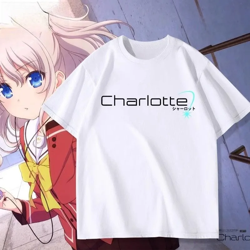 Фото Аниме Charlotte Key Club Youri Nayo футболка с короткими рукавами, мужская и женская летняя одежда унисекс, повседневная одежда в стиле аниме №1