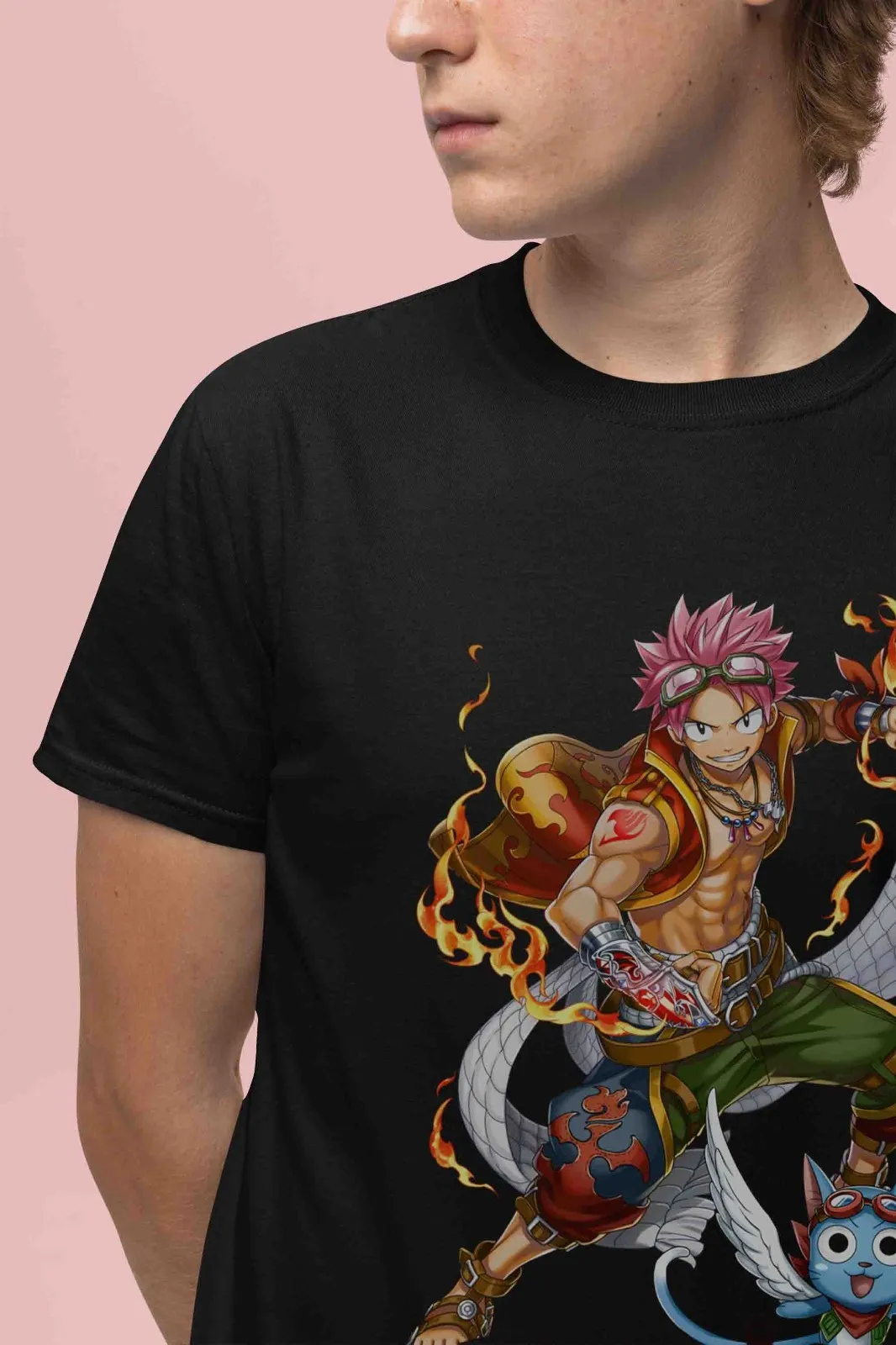 Фото Футболка Fairy Tail, футболка Натсу Драгнила, футболка Люси, топ Эрзы, футболка Happy Anime. №2