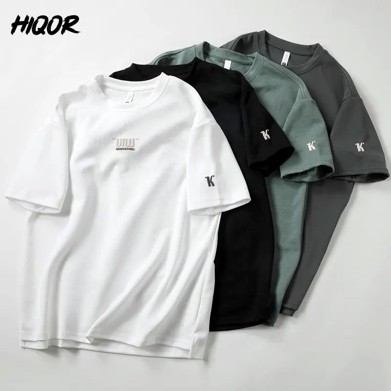 

Мужская хлопковая футболка с круглым вырезом, с коротким рукавом