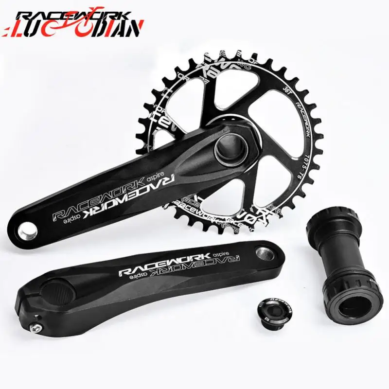 

Outdoor Riding Bike Crank Chainwheel 1set Bike Crank Set 32t / 34t / 36t / 38t Crank Set Bike Crankset Bicycle Accessories Black