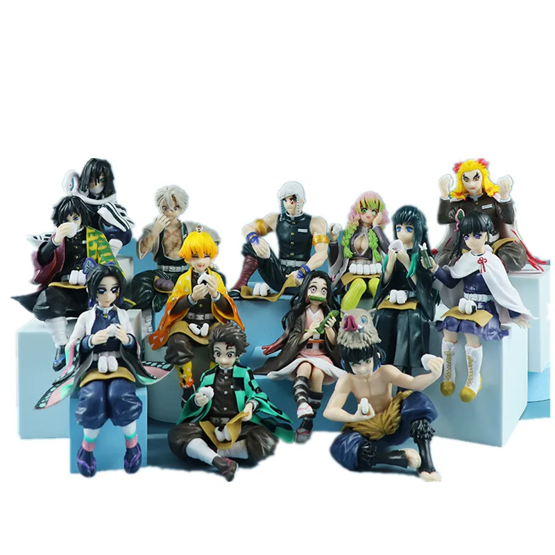 

New 15cm Anime Figure Demon Slayer Kamado Tanjirou Kamado Nezuko Agatsuma Zenitsu Hashibira Inosuke PVC Action Figure Ornament
