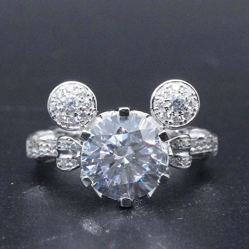 Кольца для женщин уникальное очаровательное посеребренное кольцо в виде мыши