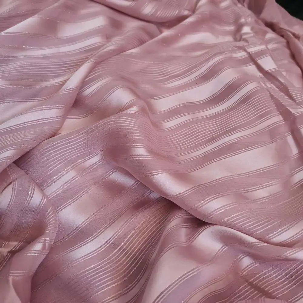 Блестящее платье шифоновая жаккардовая шелковистая полоска жемчужная блестящая