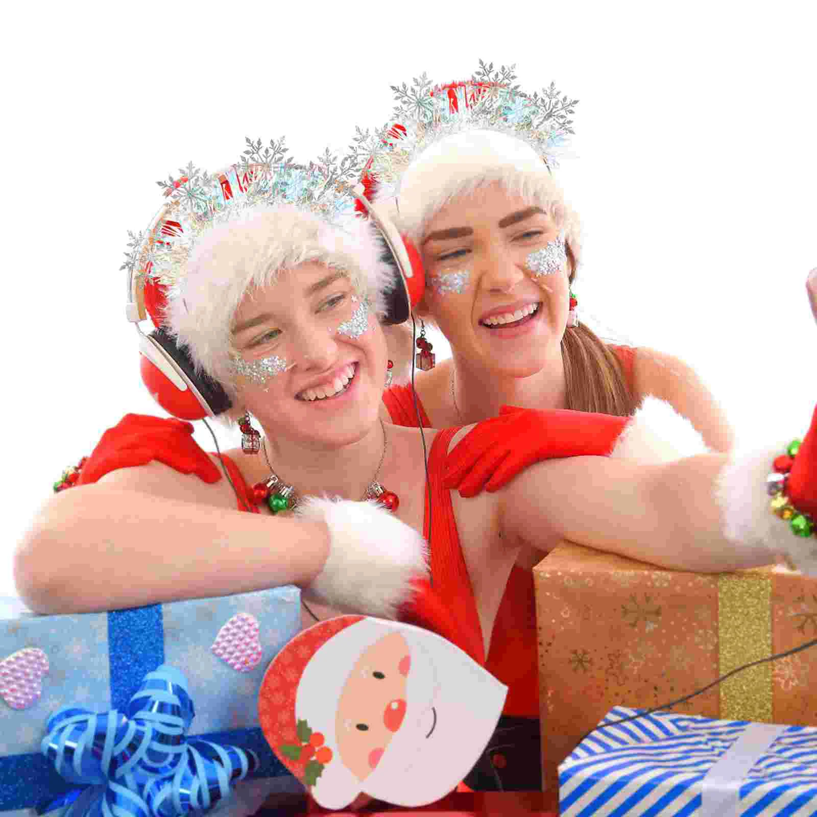 

Snowflake Headband Christmas Headdress Christmas Headband Hair Ornament Holiday Party Favor Decor Snowflake Hair Hoop