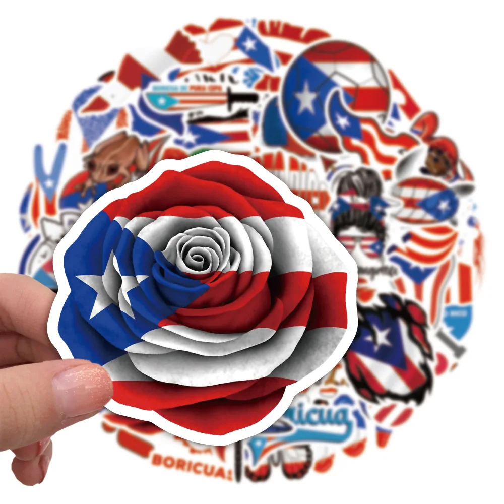 

50/100Pcs Puerto Rican Graffiti Waterproof Stickers Decoration Phone Case Luggage Refrigerator Water Cup Refrigerator Sticker