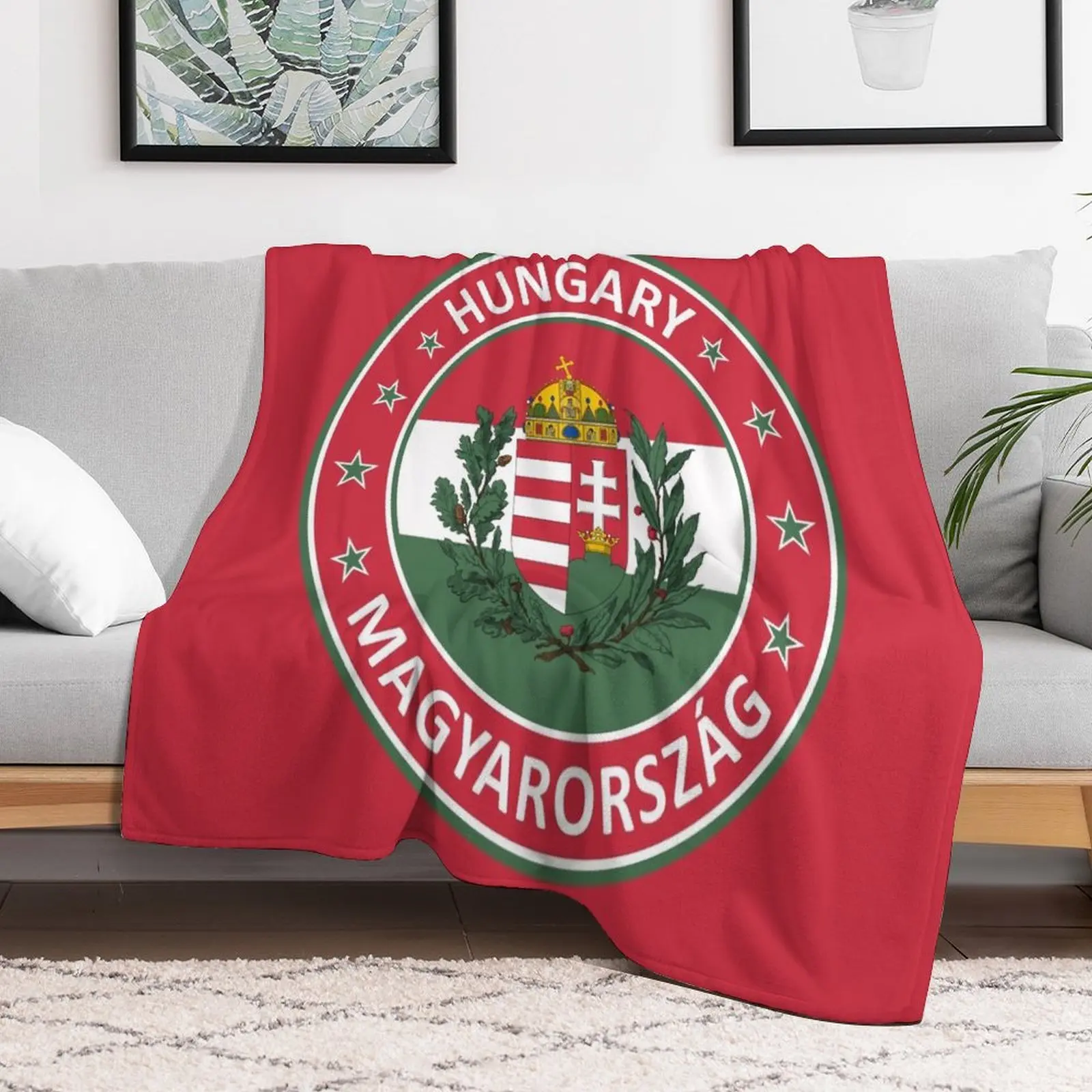 Венгрия Magyar hadiahag дизайн с флагом Венгрии и гербом Плед Большие милые