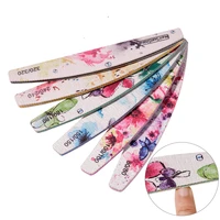102030 pcs nail sand strips flower printed polishing strips 80100150180240320 coarse sand grits nail files manicure tools