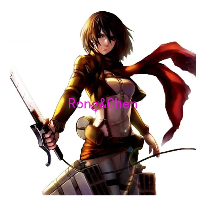 Аниме автомобильные наклейки атака на Титанов Mikasa Ackerman Kawaii Girl Waifu автомобиль