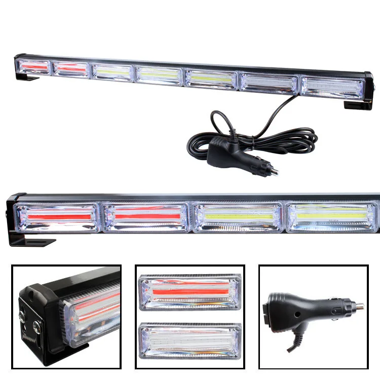 

7-section COB strip strobe lights car grid single row bar lights roof LED warning lights strobe lights car accessories