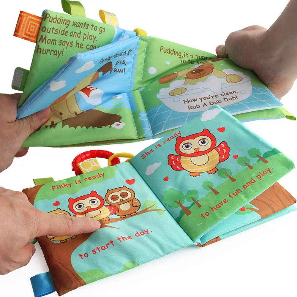 

Детская развивающая тканевая книжка-храповая игрушка, милая подвесная игрушка для новорожденных, детская коляска