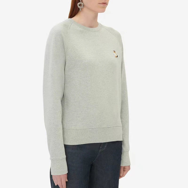 

Women's classic embroidery cotton sweatshirt o-neck long sleeve fashion lady casual pullover tops