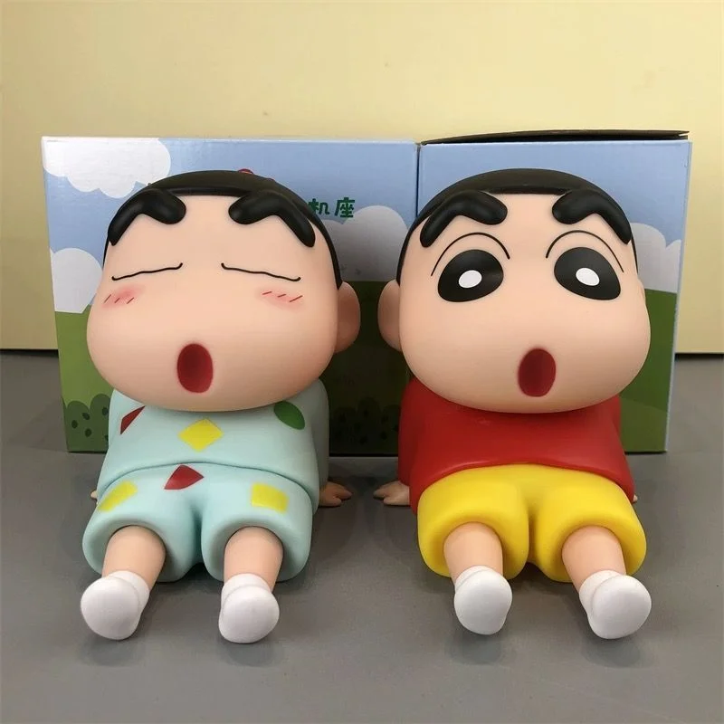 12 см аниме фигурка Crayon Shin-Chan держатель для телефона кавайные настольные