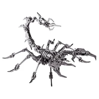 3d metal puzzle diy model kit detachable 3d puzzle suitable for children 10 12 years old desktop decoration scorpion