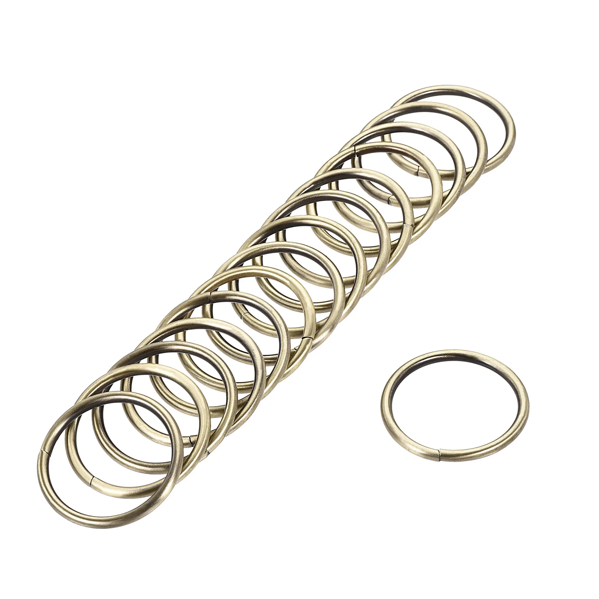 

Uxcell Metal O Ring 38mm(1.5") ID 3.8mm Thickness Iron Rings for Hardware DIY Accessories Bronze Tone 30pcs